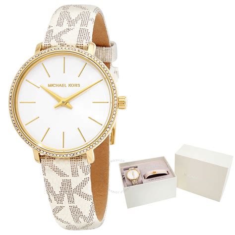 Michael Kors Pyper Quartz White Dial Ladies Watch 